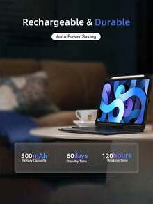 旋转式智能键盘，带背光键盘保护套，兼容 iPad 11 (A16)、10 (10.9 英寸)、Air 11 (M2/M3, 2024/2025)、Air 5/4 (10.9 英寸)、Pro 11 (2020/2021/2022) - 黑色 - 查看 7