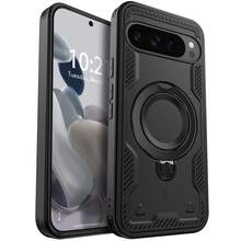 For Pixel 9/9 Pro/10/10 Pro/Pixel 9 Pro XL/10 Pro XL/Pixel 9a Case Magnetic Ring Kickstand Shockproof Hybrid Rugged Protective Slim Phone Cover Black Gift For Birthday, Mother, Family, Friends, Boyfriend, Girlfriend, Boyfriends, Valentine's Day - 黑色 - 查看 3