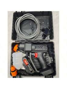 无线电动洗车水枪，可充电锂电池供电，无线高压洗车机，清洁枪，家用洗车水枪，高压水枪，用于洗车、地板清洁、浇灌植物 - 彩色 - 查看 13