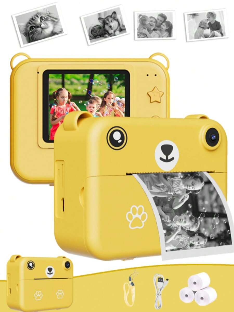 Youngsters Instant Print Digital Camera - Includes Printer Paper, USB Charging, Action/Portrait Modes, Music & Games - Ideal For Selfies, Perfect Christmas Or Birthday Gift - Portable Camera
