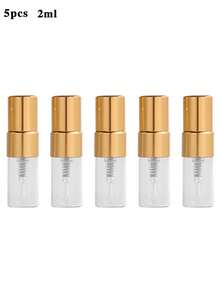50 件套夏季旅行便携式电镀金喷雾香水分装瓶，5ml/10ml/3ml/2ml 容量香水样品瓶，细雾化妆品瓶，保湿喷雾瓶，香水分配工具，DIY 香水容器，送给家人和朋友的生日礼物，节日礼物便携且适合飞机 - 彩色 - 查看 12