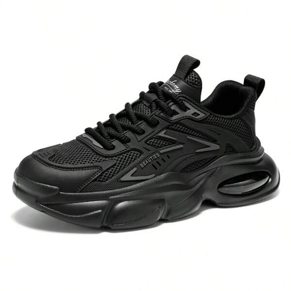 Herren Lässig Sportliche Schnür-Sneaker - Zweifarbiges Basis-Design, atmungsaktives Mesh für Herbst & Frühling, ideal für Büro, Gym, Zuhause & Outdoor - Neu 2024 [Zweifarbige Sneaker, atmungsaktive Schuhe, Lässig Sportschuhe]