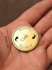 Individuell gravierte Messing Entscheidungsmünze - Paar Münzwurf - Personalisiertes Geschenk für sie - Jahrestags-Geschenk - Geburtstagsgeschenk - Geschenk für sie, Personalisierte Entscheidungsmünze Geschenk, Handgemachtes Entscheidungshilfe Geschenk, Feiertags-Kalender - Verschiedenfarbig - Übersicht 7