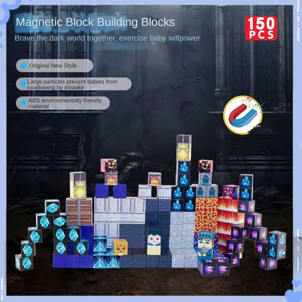 150pcs Magnetic Building Blocks Set, Magnetic Cubes Toys For Kids 3+ Years Old, Educational Construction Toys, Christmas & Birthday Gift For Boys And Girls