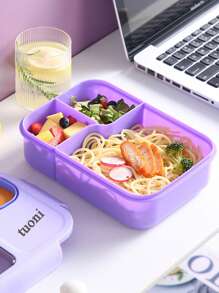 Personalisierte Bento Box, kundenspezifische Kunststoff-Unterteilte Lunchbox mit süßem Cartoon-Design, inklusive Dipp-Soßen-Behälter und Besteck, mikrowellenfest, ideal als Geschenk für Studenten, Familie und Freunde, Rückkehr zur Schule