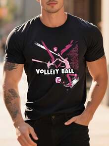 Custom Name Number Volleyball Jersey Fully Sublimated Tshirt - Black - View 1