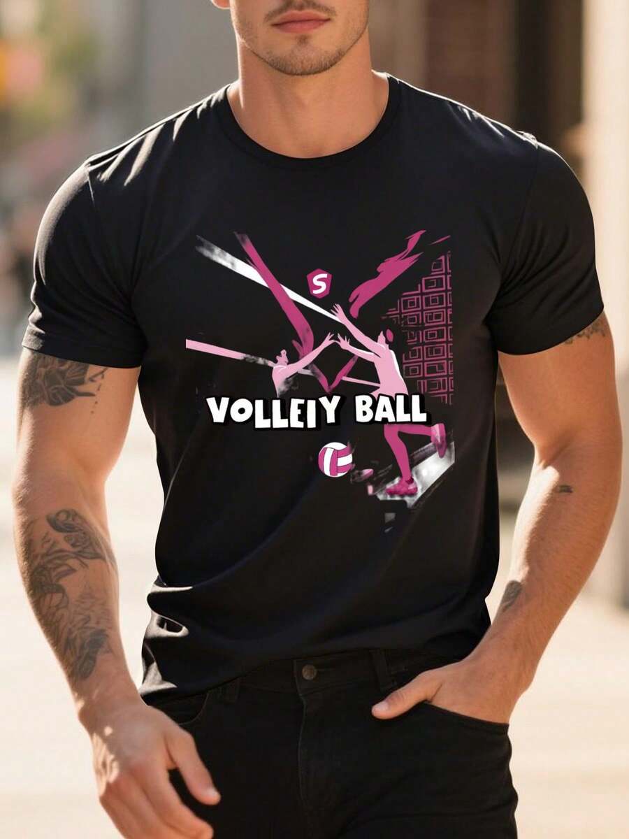 Custom Name Number Volleyball Jersey Fully Sublimated Tshirt - Black - View 1