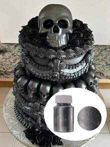 2/1pc Glitter Powder, Inedible Gold Powder, Halloween Cake Decoration Supplies, For Mousse Cake Fondant, Macaron Chocolate Baking Cake Decoration Tools, Can Be Used For Halloween, Birthday Or Wedding Party DIY Pearl Powder, Cake Decoration Candle Glitter Powder, Liquid Silicone Mold Decoration Cake Decoration Tools