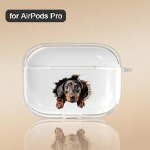 Funda para earphone de perro salchicha, funda transparente para auriculares, compatible con funda para AirPod, auriculares compatibles con Airpods Pro (2.a generación), compatible para los AirPods 3, compatiblecon los Airbnb Pro, compatibles para airPods 2, compatiblepara los aIRpods 4
