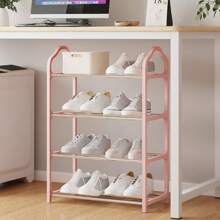 1pc 4 Tier Shoe Rack Organizer - Free-Standing Shoe Storage Cabinet For Closet, Front Door Entrance, And Entryway - Easy To Install And Space Saving