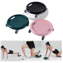 1PC 28*28cm/11*11in Noiseless Abdominal Wheel Roller Safety 4-Wheel Fitness Sliding Disc Exercise Wheels Multifunctional Abdominal Muscle Trainer