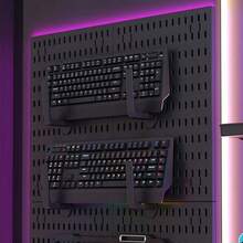 1pc Punch-Free Pegboard, Wall Storage Rack, Easy Installation Household Hole Board Wall Shelf, Wall Hanging Storage Rack, Study E-Sports Room Storage Display Rack, Kitchen Storage Accessories