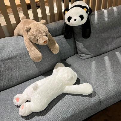 Peluche ours polaire lestée, peluche panda lestée en peluche pour cadeau d'enfants, jouets en peluche lestée douce et mignonne, oreiller en peluche, cadeaux d'anniversaire pour enfants et adultes
