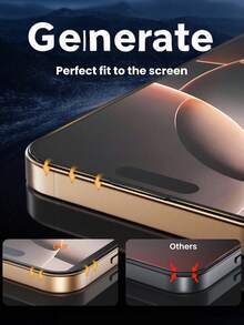 3入裝 16/15/14/13/12/11 Pro Max/7/8/SE2/X/Xs/Xr/Xs Max/16e/12 Mini/13 Mini 隱私鋼化玻璃螢幕保護貼，防刮、全螢幕覆蓋、防窺（易安裝） - 黑色 - 查看 6
