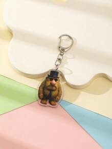 1 Pc Acrylic Strange Italian Silly Animal Shan Hai Jing TungTungTungTung Sahur/Tralalero Tralala/Lirili Larlla/Bombardiro Ctocodilo/Boneca Ambalam//Brr Brr Patapim Character Style Theme Keychain Pendant Backpack Ornament/Bag Accessories/School Bag Accessories/Purse Pendant/Friend's Gifts
