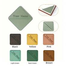 1PC Customized Leather Bookmark, Personalized Colorful Book Corner Mark, Gift For Reader Book Lover Students, Graduation Back-To-School Birthday Gift School Supplies, Back To School