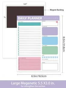 BUBU 1pc To Do List Notepad- Daily To Do CheckLists, Grocery Checklist, Daily Schedule Note Pad And More,Daily Task Planning Pad Back To School Supplies