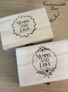 1 Peça Caixa de Memória Personalizada de Madeira Personalizável, Organizador de Armazenamento de Documentos/Fotos, Presente de Aniversário/Casamento/Aniversário de Casal/Aventura/Viagem