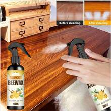 120ml Furniture Beeswax Spray, Suitable For Various Wooden Floors. The Beeswax Spray Contains Beeswax, Microcrystalline Wax, And Orange Peel Oil. It Can Restore Luster And Beauty To Wood, Remove Dust, Grease, And Dirt, And Is Easy And Quick To Use On Other Wooden Furniture. The Usage Is Simple: First Clean The Surface Of Wooden Furniture With A Cloth. - Multicolor - View 2