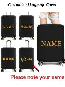 Custom Luggage Covers 18-32 Inch Elastic Luggage Covers Suitable For 18 To 32 Inch Suitcases Personalized Luggage Covers Customizable With Name And Pattern Scratch-Resistant Protective Covers Luggage Covers Dust Covers Rolling Suitcase Covers Luggage Dust Covers Travel Accessories Lettering Portable, Multifunctional, Versatile - Multicolor - View 5
