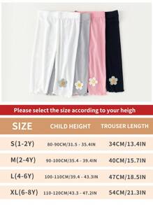 2 Pairs Breathable Summer Leggings For Kids Baby Girls Lightweight Capri Leggings - Cool For Summer Outer/Underwear
