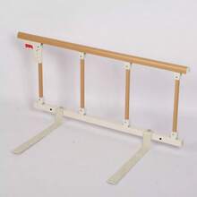 Bed Rail Side Guard Assist Handle For Elderly Adults Foldable - Wood - View 6