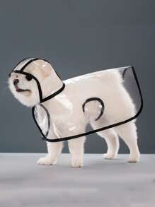 Transparent Plastic Dog Raincoat, Fashion Rain Cloak For Medium & Small Pet Dogs
