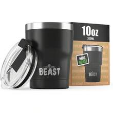 Local Shipping-Beast 10 Oz Tumbler Stainless Steel Vacuum Insulated Coffee Ice Cup Double Wall Travel Flask (Army Green) - Matte Black - View 1