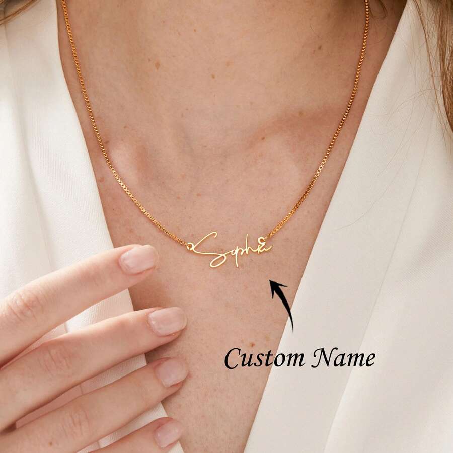 Personalized Couple Name Heart Necklace, Customized 18K Gold Plated Name Necklace, Couple Necklace, Gift For Her - Multicolor - View 1