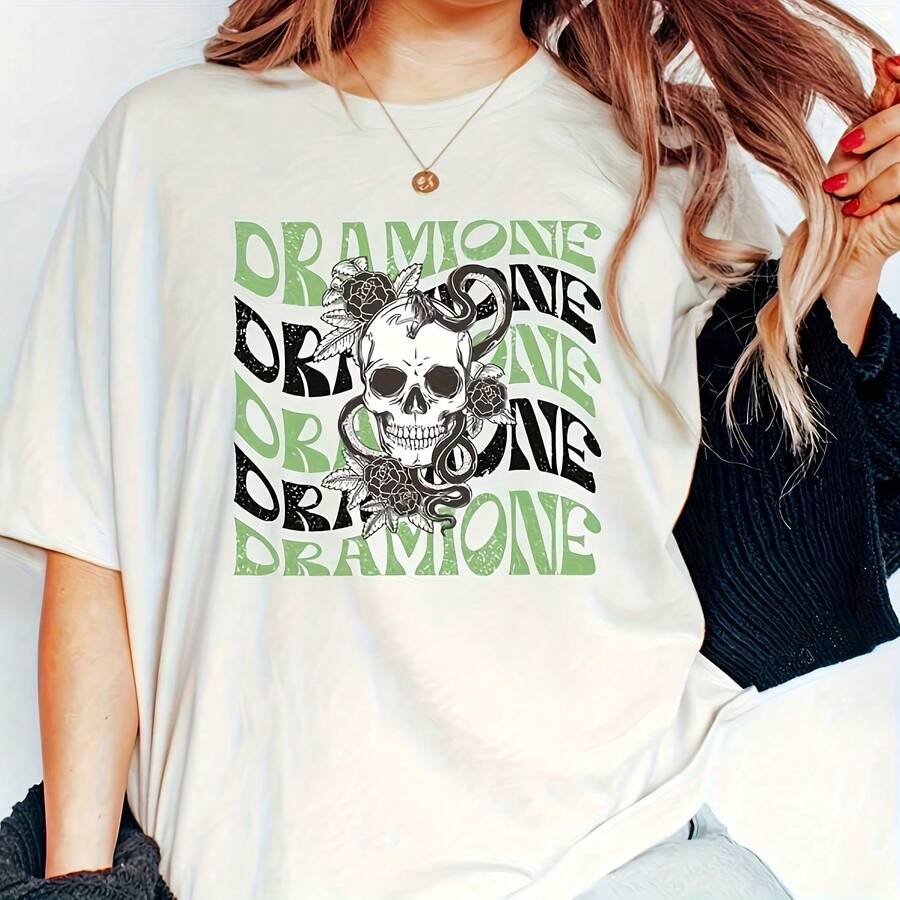 Dramione , Draco Hermione T-, Malfoy , Fanfiction Lover , Fanfic , AO3,Plus Size Butterfly Graphic T-Shirt 220G Pure Cotton T-Shirt - Perfect For Everyday Wear And Leisure Time, A Great Gift For Who Love To Travel And Enjoytops For Wo, Clothes Wo,Vintage,Vintage Clothes Wo,Cotton,Summer Clothes Wo,Summer Tops Wo, Mujer, For Wo,Cute,Goth,Inawly,Red White And Blue,Camia,Ry,Ing,Graphics Woman T Shirts,Retro,Embroidered,Casual,Tops,Graphic S,Graphic S Wo,Musera,Beach,S - White - View 1
