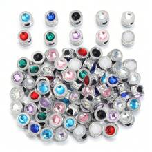 10 Stücke/Packung doppelseitige Strass-Perlen, 11mm, Multi-Stil glitzernder Diamant Lässig DIY Schmuckperlen, geeignet zum Herstellen von Armbändern, Halsketten, Anhängern, Accessoires