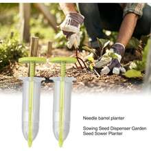 2pcs Mini Seed Dispenser Seeder, Adjustable Handheld Seed Planter, Garden Tool - Yellow - View 7