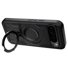 For Pixel 9/9 Pro/10/10 Pro/Pixel 9 Pro XL/10 Pro XL/Pixel 9a Case Magnetic Ring Kickstand Shockproof Hybrid Rugged Protective Slim Phone Cover Black Gift For Birthday, Mother, Family, Friends, Boyfriend, Girlfriend, Boyfriends, Valentine's Day - 黑色 - 查看 7