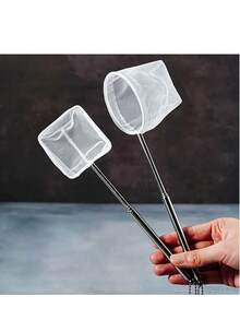 可扩展不锈钢水族箱网 - 适合鱼和虾，耐用的不锈钢材料 - 适合水族馆主人 - 适合清洁和捕捉 - 给鱼爱好者的绝佳礼物 - 白色 - 查看 1