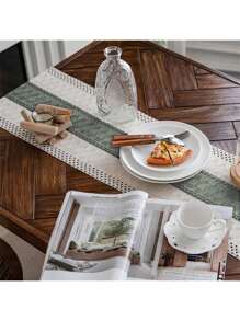 Camino de mesa bohemio, corredores de mesa de macramé para decoración del hogar, corredor de mesa de macramé crema y marrón con flecos para decoración boho de comedor, dormitorio, y fiesta nupcial rústica