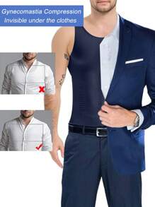 Shapewear Vest For Mens Compression Tummy Control Tank Top Underwear Slimming Belly Boobs Gynecomastia Muscle Shirts Body Shaper Undershirts Training Sports Gym Fitness