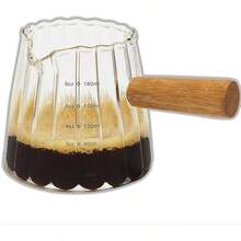 Espresso Cups 6OZ, Espresso Accessories, Expresso Shots Cup, Espresso Shot Glass With V-Shaped Mouth, Ribbed Milk Frothing Pitcher, Glass Measuring Cup - 1 - View 2