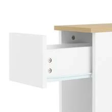 SoBuy Nattduksbord med låda för boxmadrass, soffbord, sidobord, smalt telefonbord, nattduksskåp, vit B x H x D ca: 20 x 60 x 35 cm FBT111-E-WN - Vit - Visa 5