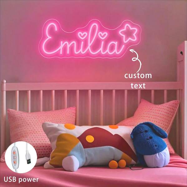 Custom Name Neon Signs, Personalised Name Room Led Lights, Bedroom Decor, Room Decor, Birthday Decor Neon Signs, Custom Light Signs