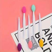 2 piezas Cepillo de limpieza facial de silicona 2 en 1, Exfoliante facial suave de doble cara, Sin formaldehído, Sin perfume, Para eliminar los puntos negros y el vello nasal, Limpieza suave