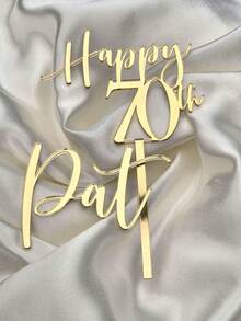 生日蛋糕装饰定制，亚克力装饰，个性化亚克力生日蛋糕装饰，周年纪念甜点吊饰个性化年龄数字和姓名蛋糕装饰套装亚克力蛋糕吊饰生日 1 岁 16 岁 18 岁 21 岁 30 岁 40 岁 50 岁 60 岁 70 岁 80 岁 90 岁 100 岁 - 年齡蛋糕標籤 - 查看 4