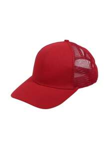 1 Peça Boné Ajustável Novo Para Rabo de Cavalo Feminino Com Abertura Traseira, Boné de Tela Tipo Caminhoneiro, Boné de Beisebol Vazado Com Rabo de Pato, Boné Para Sol Sólido, Fashion Feminino, Boné de Beisebol Com Rabo de Pato Leve, Ideal Para Esportes ao Ar Livre, Golfe, Pesca, Corrida - Cores Variadas