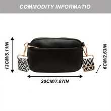 Women's Mini Crossbody Bag – Fashion PU Leather Small Shoulder Bag With Wide Strap, Square Wallet Style Purse For Daily Use, Black - 黑色 - 查看 2