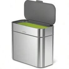 simplehuman Organizador para abono 4 litros con contenedor Desmontable y para encimera de Acero Inoxidable Cepillado. - Aceroinoxidablecepillado - Ver 1