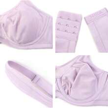 New  Minimizer Bras For Women Plus Size, Full Coverage Coolcomfort T Shirt Unlined Bra  Underwire For Heavy Breast - Purple 38G - View 5