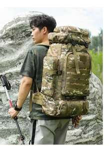 Uma mochila grande unissex para montanhismo ao ar livre, viagens de verão, bolsa esportiva, bolsa de armazenamento profissional para viajantes e praticantes de trilhas.