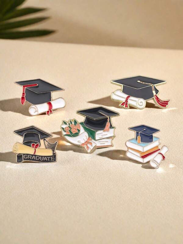Graduation Gift Doctorate Cap Brooch, Student Cap Lapel Pin For Class, Versatile Fashion Accessories