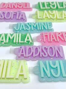 Backpack Keychain Name Tag, Personalized Acrylic Name Tag, Diaper Bag Tag, Lunch Box Tag, Kids Tag, Multi-Functional, Ornamental, Letter, Stylish, Modern, Colorful, Cute, Adorable, Casual, Custom, Personalised, Unique, Customized, Ideal Gifts For Him, Ideal Gifts For Her