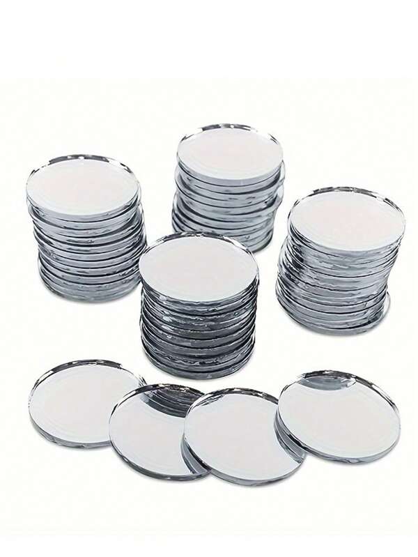 50 piezas de espejos redondos de vidrio mini de 2,5 cm para proyectos artesanales y manualidades, viajes, enmarcado, decoración de fiestas y vacaciones, decoración de mesas y postres, fondos de fiesta, marcos de fotos y marcos de imagen, y renovaciones creativas