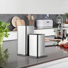 Messerhalter, Silberner 2-in-1-Messerblock, Messerhalter, Edelstahl-Messerhalter